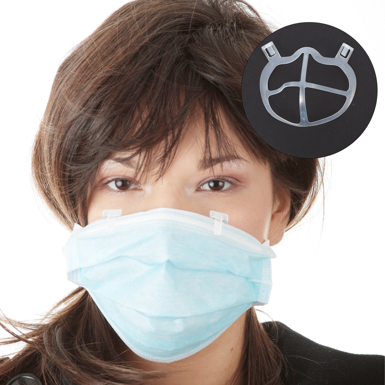 Silicone Mask Bracket - 10 Adet Hafif Kokusuz Silikon Maske