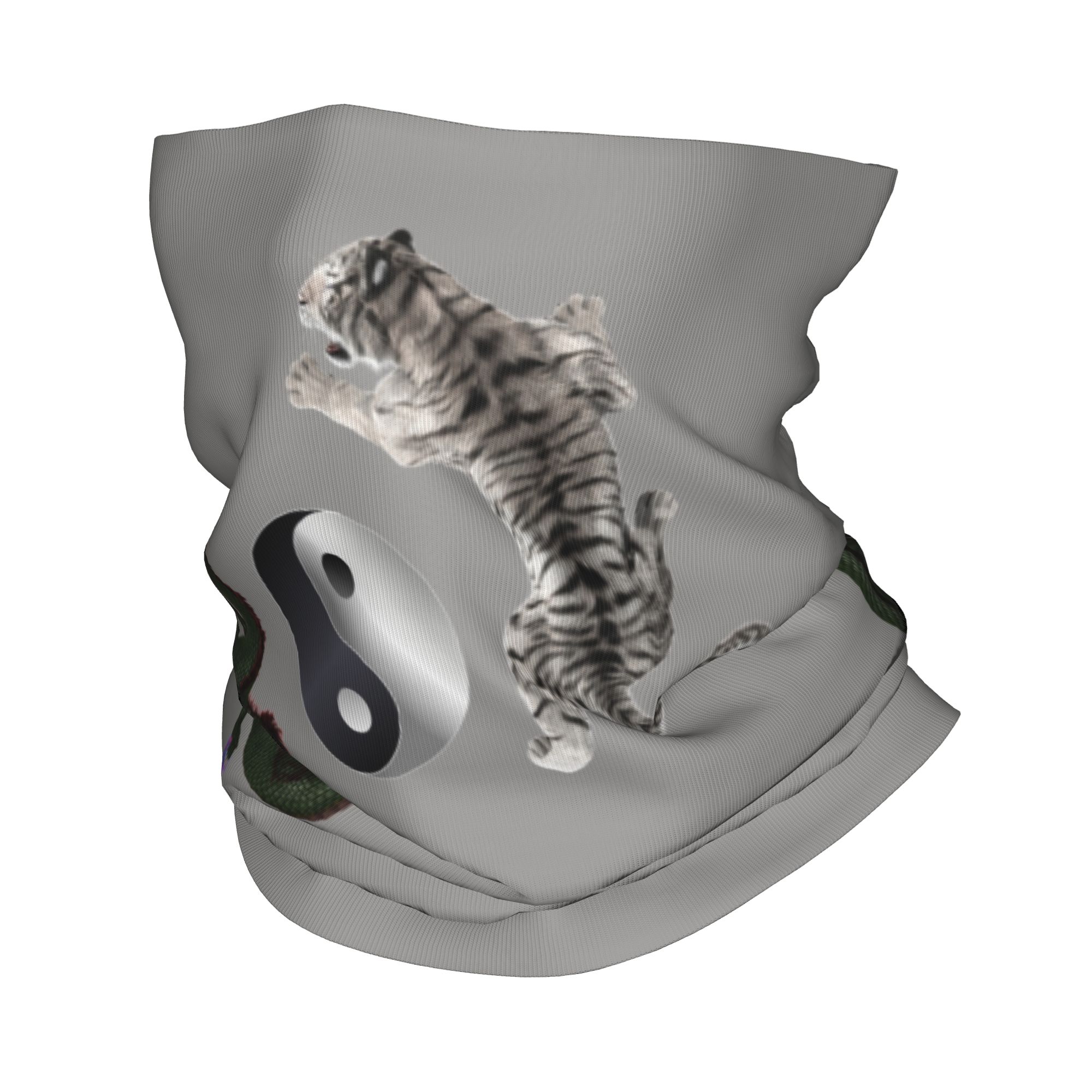 Neck Gaiter Face Cover - Özel Yin Yang Ejderha ve Kaplan